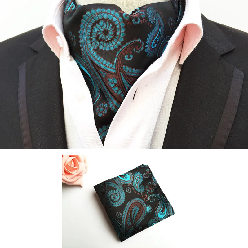 2 Pcs/Set Designer's Formal Scarf Set Unique Woven Scarves with Handkerchief for Men Gift head scarves for men Scarves