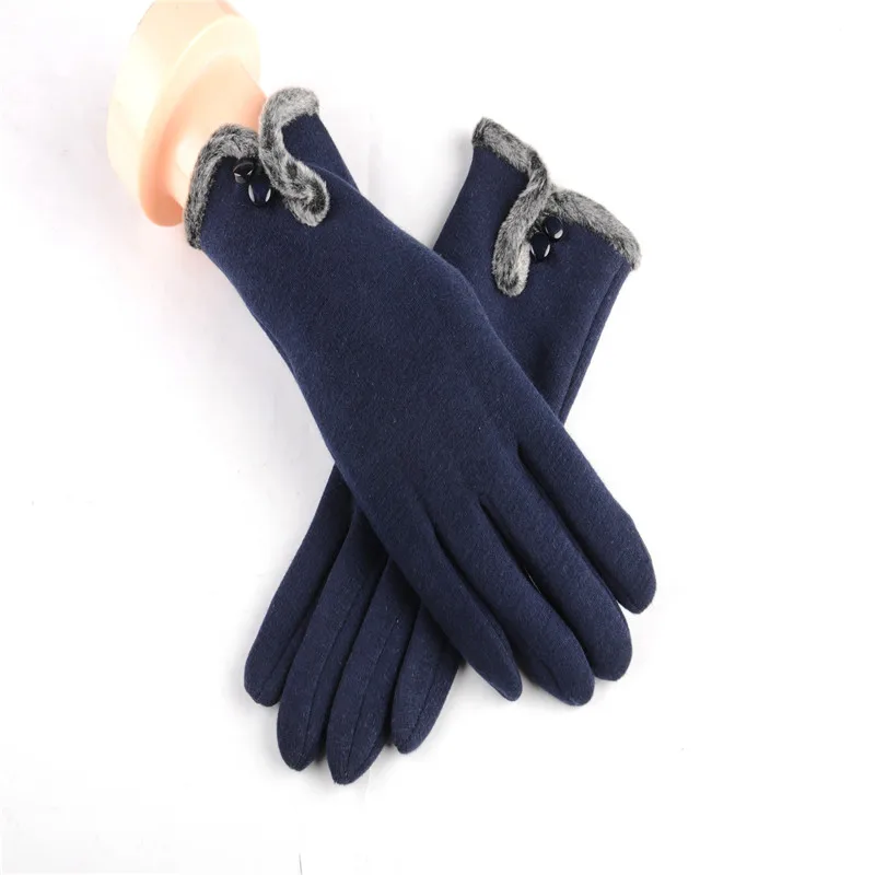M MISM зимние элегантные с бантом Guantes модные плюшевые перчатки с бантом для девочек Luvas толстые теплые кашемировые женские митенки, перчатки