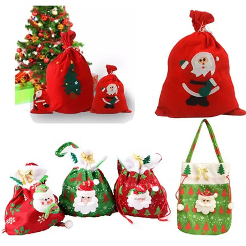 

Christmas Bag Xmas Santa Sack for Presents Funny Candy Children Gifts Hot