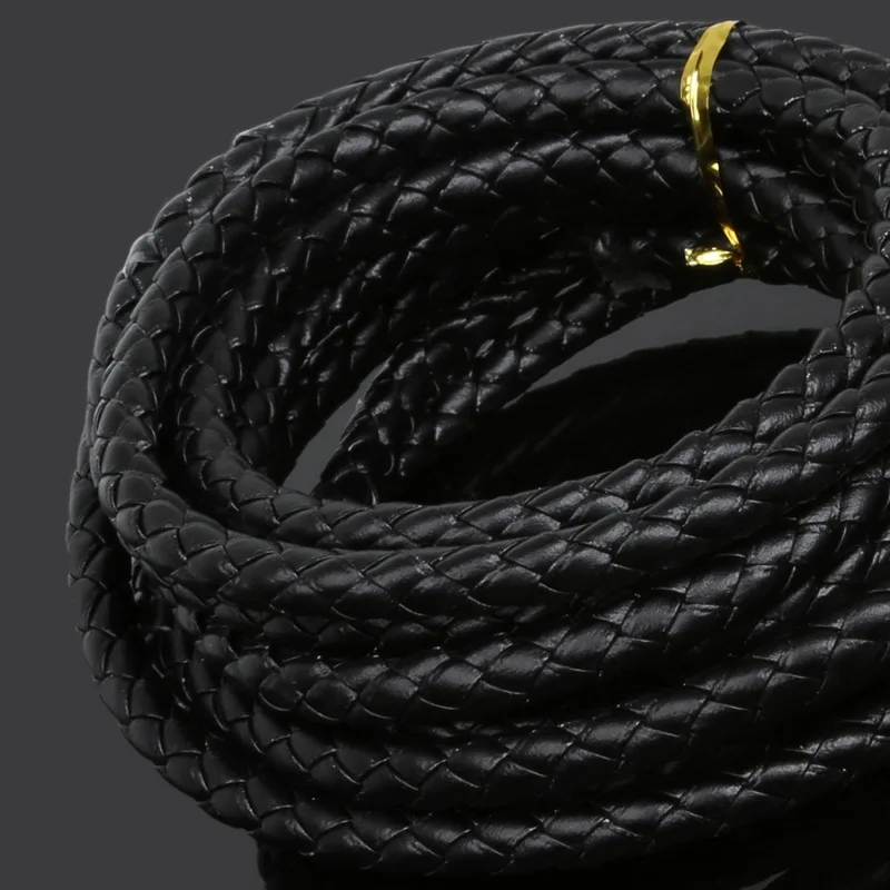 Черный, коричневый, красный, синий, 3 м/лот, круглая плетеная веревка из искусственной кожи, веревка для изготовления ювелирных изделий, ожерелья, браслетов, рукоделия