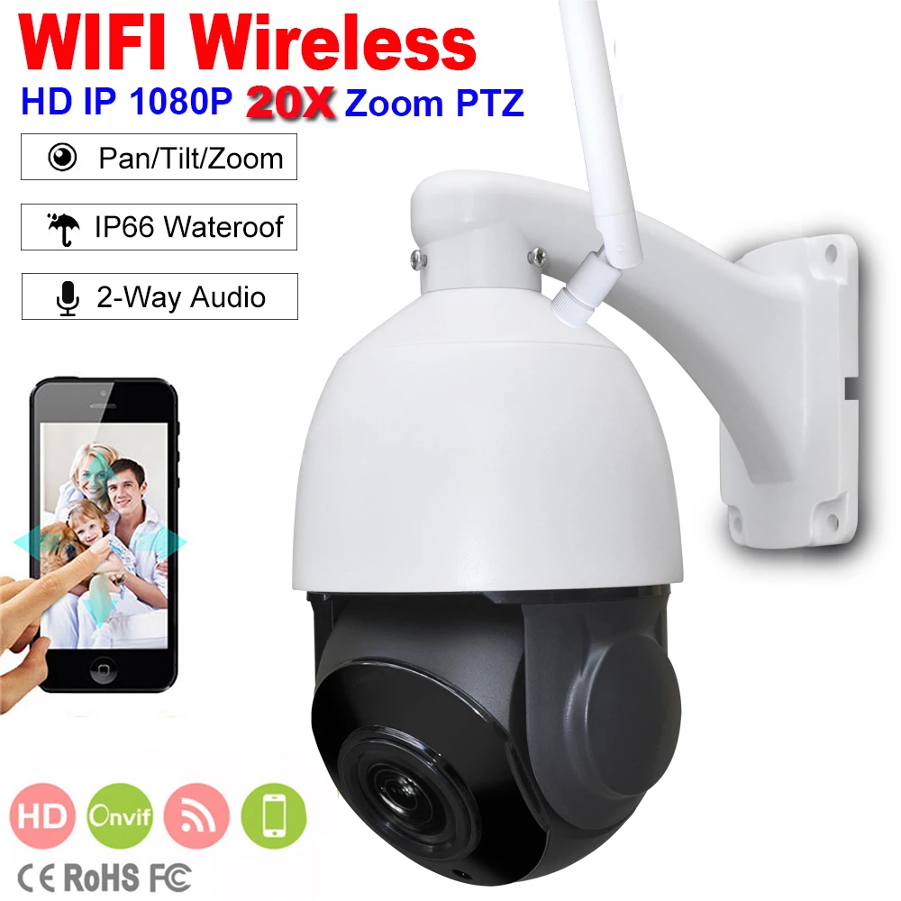 1080P Wireless PTZ Speed Dome IP Camera WIFI 1080P IP Camera WIFI Outdoor 5x 20x Zoom CCTV Security Video Surveillance Camera 1080P Wireless PTZ Speed Dome IP Camera WIFI 1080P IP Camera WIFI Outdoor 5x 20x Zoom CCTV Security Video Surveillance Camera
