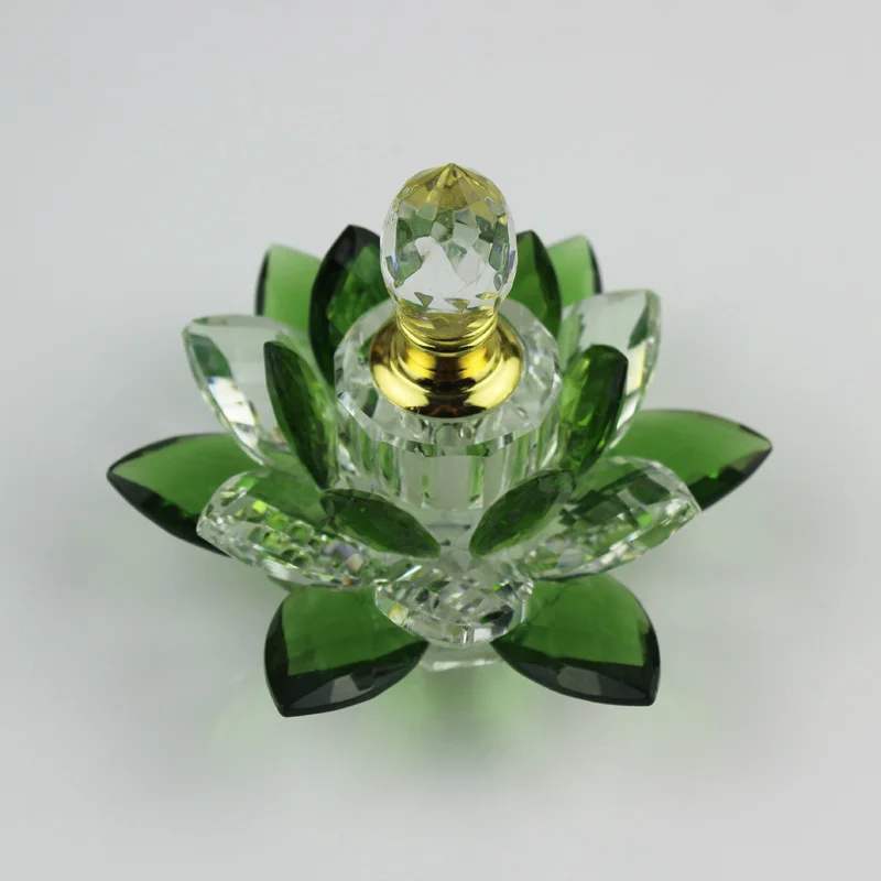 XINTOU Кристалл Prefume бутылка зеленый цветок лотоса Стекло многоразового флаконы Книги по искусству коллекция на борту аромат бутылки Craft