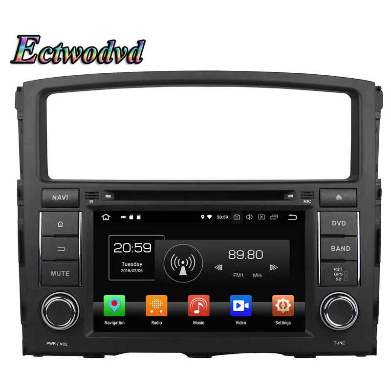 Sale Ectwodvd Octa Core 4G RAM 64G ROM Android 9.0 Car Multimedia DVD Player GPS HeadUnit for Mitsubishi PAJERO V97/V93 (2006-2011) 1