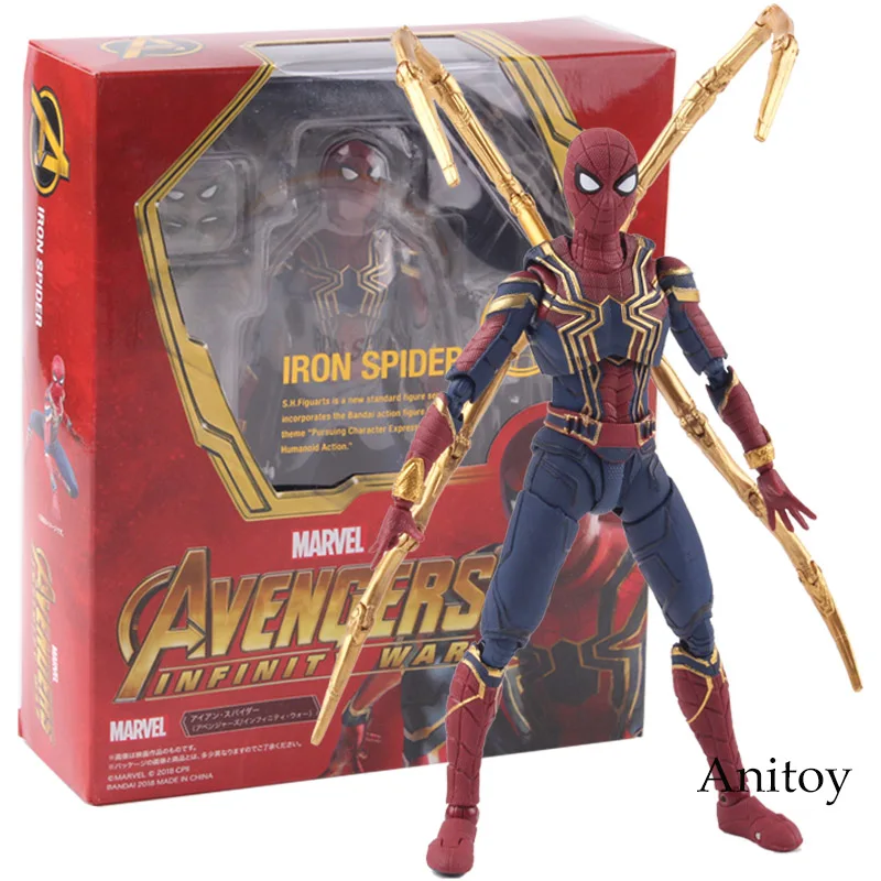 SHFiguarts Marvel Avengers Infinity War IRON SPIDER PVC Action Figure Giocattolo Modello