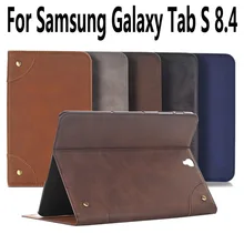 Для samsung Galaxy Tab S 8,4 чехол T700 T705 кожаный Ретро защитный чехол для samsung Tab S 8,4 чехол с подставкой и держателем Funda