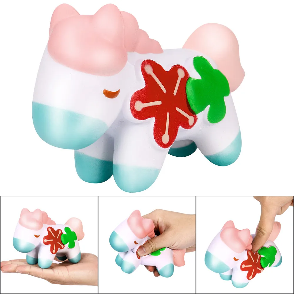 Squishies Рождество снятие стресса 14,5 см Squishies Jumbo очаровательны пони замедлить рост крем Squeeze Ароматические игрушки антистресс MJ1123