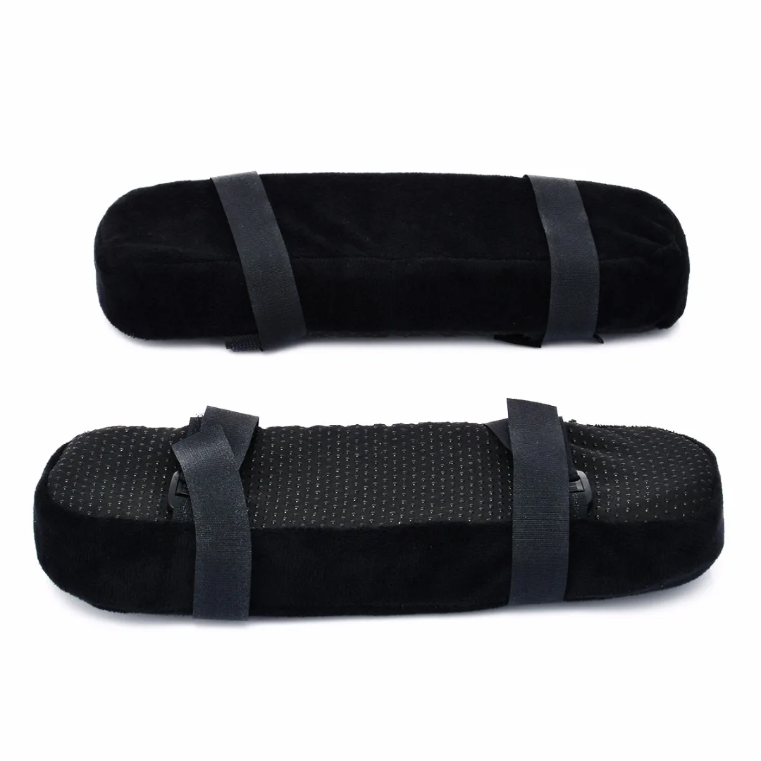 2pcs Slow Rebound Memory Foam Armrest Cushion Pad Black Breathable Chair Mat Elbow Rest Cushion For Office Home Chairs Mayitr