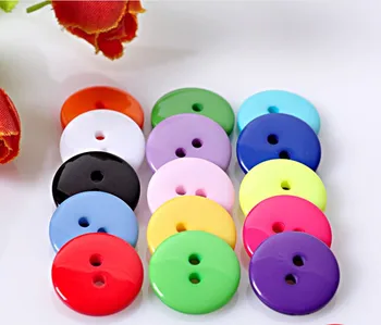 

100Pcs Round 2 Hole Resin Button Sewing Fit Scrapbooking Apparel Crafts Diy Decoration 9MM/10MM/12.5MM Mixed Color