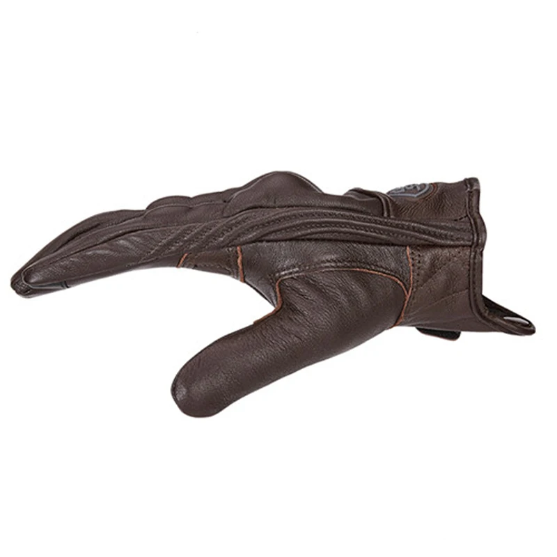 Classic Retro Leather Winter Motorcycle Riding Gloves Touch Screen Phone Skid Racing Gloves Long Windproof Waterproof Gloves Men