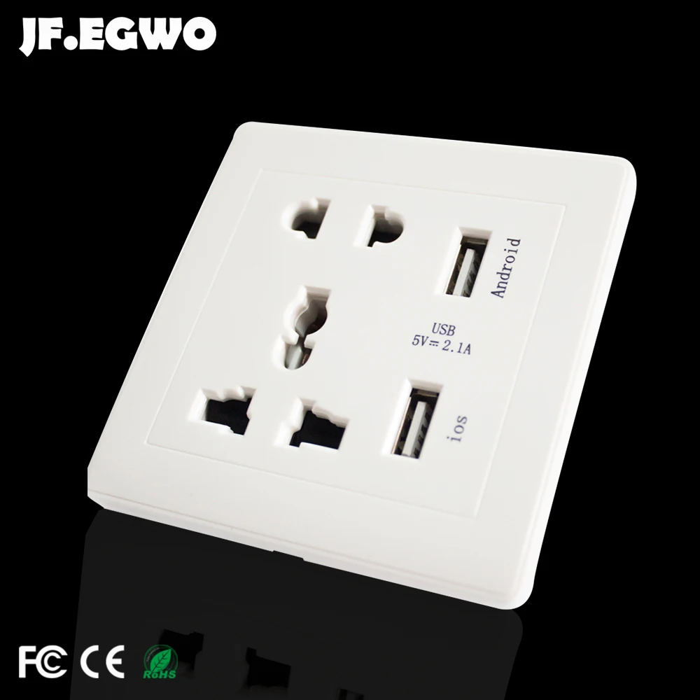 JF.EGWO Smart USB Wall Socket home Wall usb outlet Universal socket