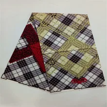 

NN!Mosaic gold pattern Super hollandais wax prints Java wax high quality nigeria design for African clothes 6 yards/lot ! P80403