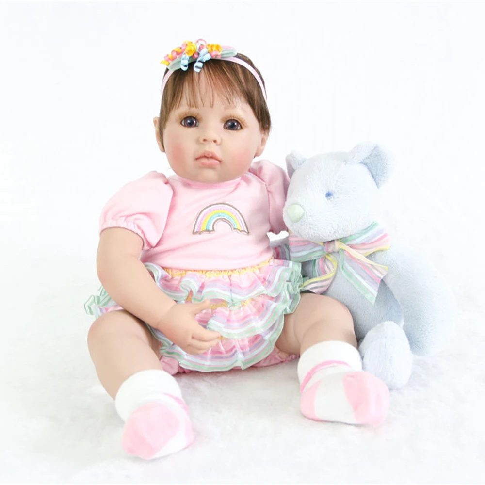 

50cm Silicone Reborn Baby Doll Toys 20inch Vinyl Princess Toddler Girl Babies Doll Bebes reborn gift for child