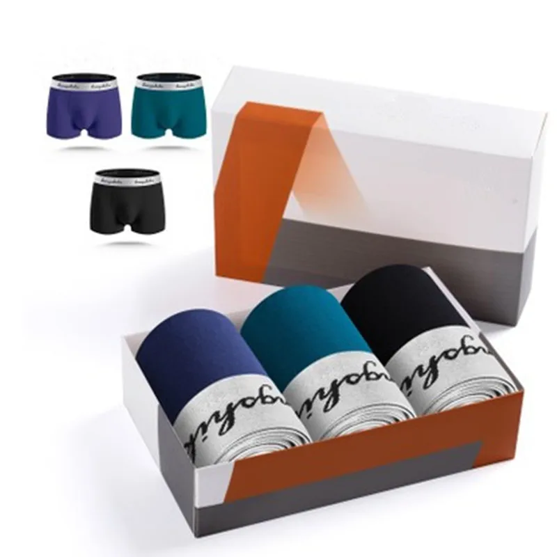 3 gift box set male breathable modal panties Men trunk boxer shorts
