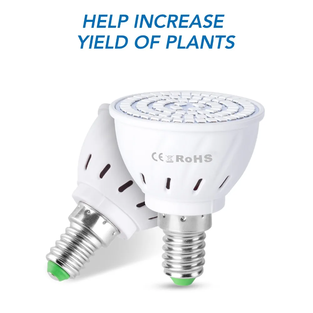 220V E14 завод светодиодный Grow светильник E27 полный спектр светодиодный светильник для растений в помещении MR16 фитолампа GU10 Фито лампа для рассады цветок растет