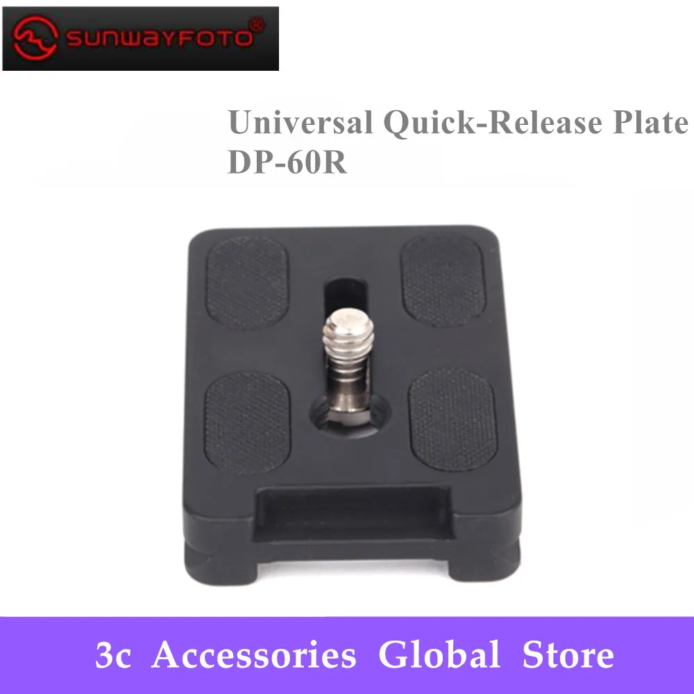 

SUNWAYFOTO DP-60R Tripod Head Quick Release Plate for DSLR Camera Tripod Head Professional Aluminum Monopod Quick Release Plate