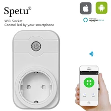 Spetu Wifi Smart Plug EU Socket Oem Remote Control Wifi Socket Switch Intelligent Timing Socket Support AmazonEcho Voice