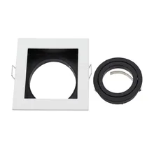 Дизайн светодиодный потолочный светильник квадратный белый Встраиваемый регулируемый каркас MR16 GU10 держатель лампы