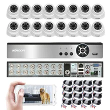 KKmoon 16CH AHD система безопасности DVR HD 1080P AHD купольная CCTV камера система обнаружения движения ночное видение наблюдение AHD комплект