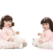 Симпатичные Близнецы 52 см силикона Reborn Baby куклы 20 дюймов Lifelike винил Baby Doll игрушка для малыша Boneca милые подарки для детей