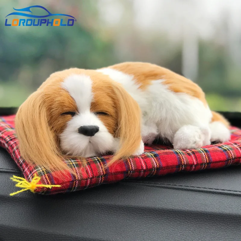 

Big Size Car Ornament Lovely Dog Decor Car Interior Decoration Simulation Sleeping Dog Auto Dasboard Ornament Carbon Clean Air