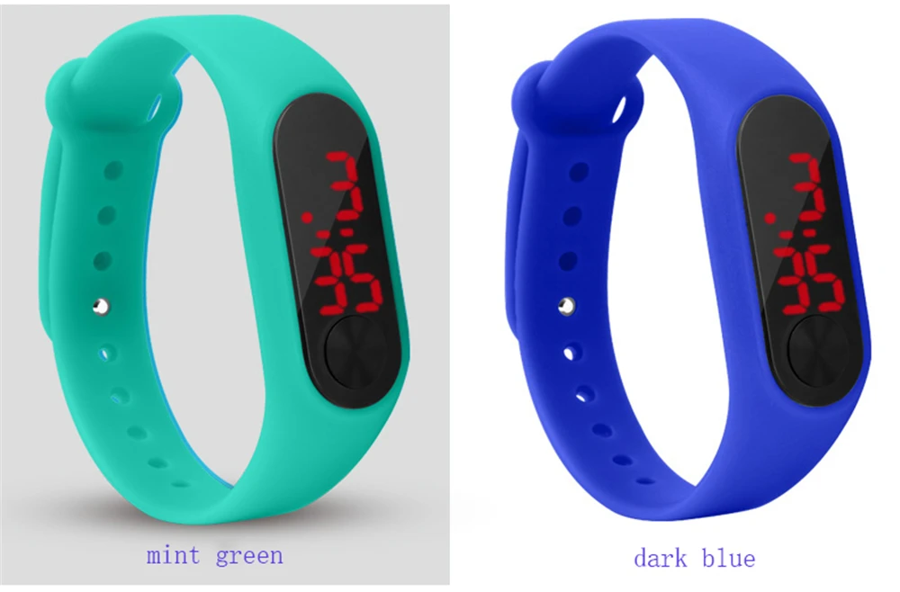 Children's Watches LED Digital Wrist Watch Kids Outdoor Sports Watch Candy Color Boys Girls Electronic Date Clock Birthday Gifts(22)