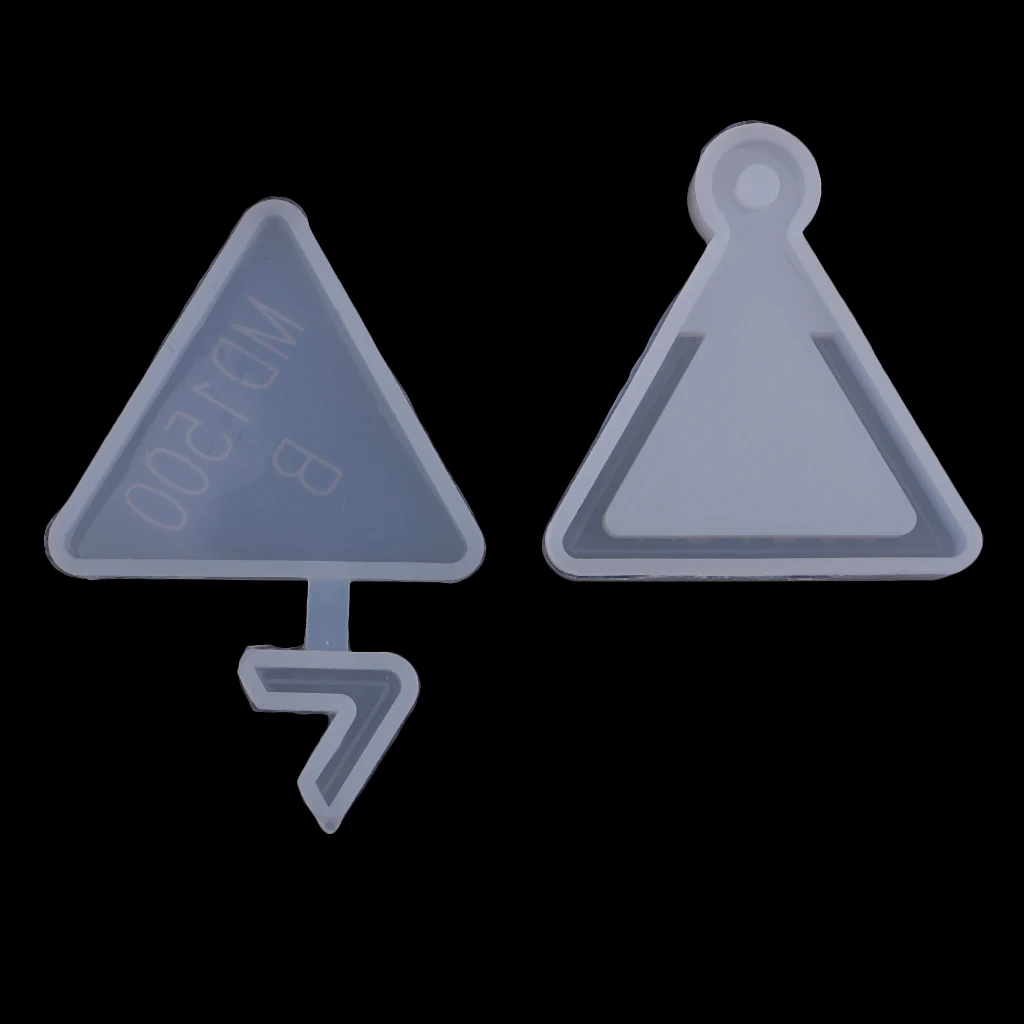 1 Set Quicksand Triangular Pendants Mould Shaker Molds Liquid Silicone Mould DIY Epoxy Resin Casting Molds Jewelry Making Tools