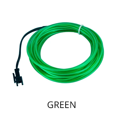 Aceersun светодиодный автомобиль для укладки окружающий светильник интерьера светильник EL провода шить гибкий светодиодный неон полосы 12V инвертор водитель R G B - Испускаемый цвет: Green  1M