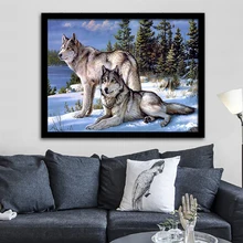 5D DIY Diamond Embroidery Snow Wolf Diamond Painting Cross Stitch Full Square&Round Rhinestone Mosaic Home Decor Gifts 5D DIY Diamond Embroidery Snow Wolf Diamond Painting Cross Stitch Full Square&Round Rhinestone Mosaic Home Decor Gifts