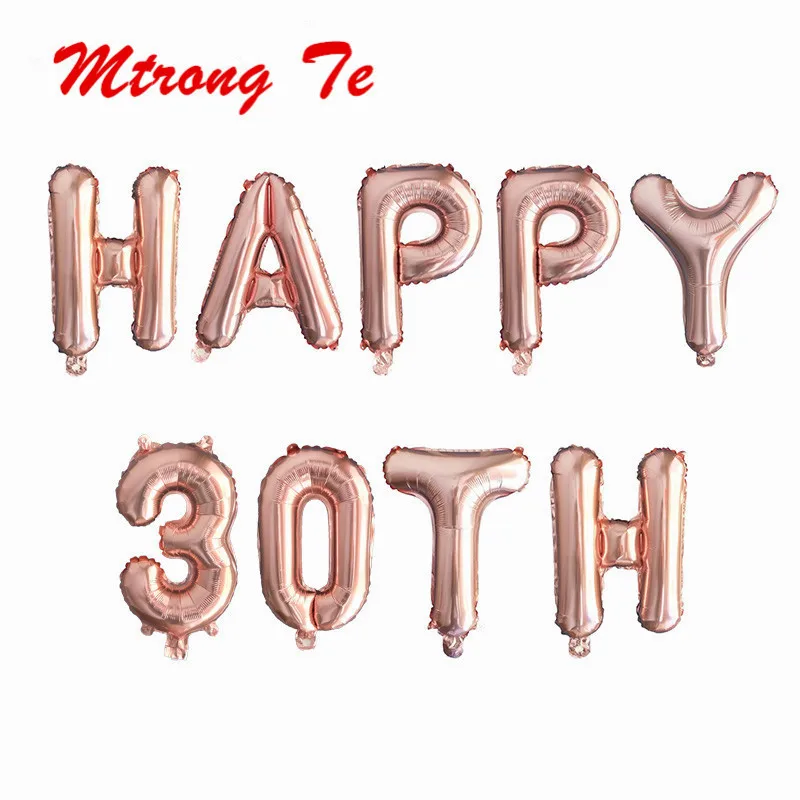 16inch Rose Gold Happy 1st 30th 40th 50th Balloons Birthday Party