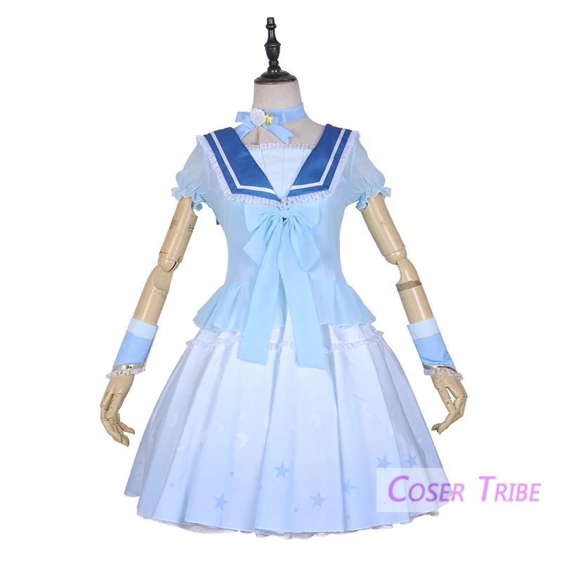 [VOORRAAD] 2018 Game Miracle Nikki Zee Wind Lolita Jurk Blauw/Roze Cosplay Kostuum Volledige Set Voor Vrouwen halloween Gratis Verzending Nieuwe.