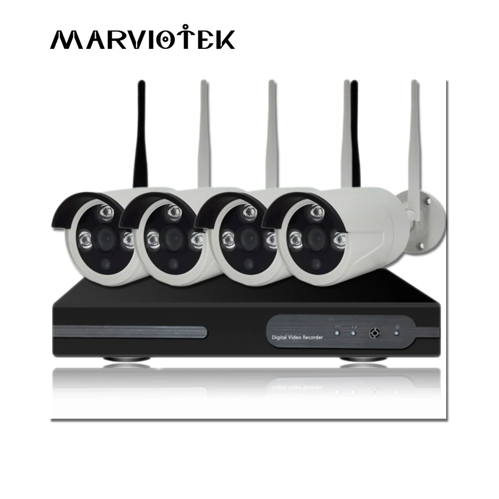 

4CH CCTV Camera System Outdoor Waterproof ip camera wifi nvr Kit P2P Wireless Security Camera System 1080p Surveillance DVR kits
