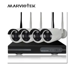 4CH CCTV Камера Системы открытый Водонепроницаемый IP-камера Wi-Fi nvr комплект P2P Беспроводной безопасности Камера Системы 1080 P DVR наблюдения