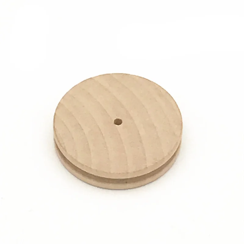 Многоразмерный деревообрабатывающий инструмент для рукоделия из твердой древесины, полированный край, профессиональный инструмент для работы с кожей - Color: beech round cake