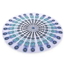 Пляжное полотенце аппликация печатная круглая подушка легкий легко носить с собой пляжный коврик