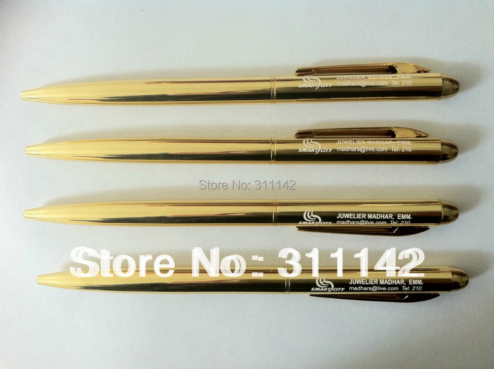 moeilijk tevreden te krijgen Tegenwerken punch Gratis verzending classic metalen pen 500 stks met logo afdrukken goud  metalen balpen|metal pen|pens with printed logopen with logo printing -  AliExpress