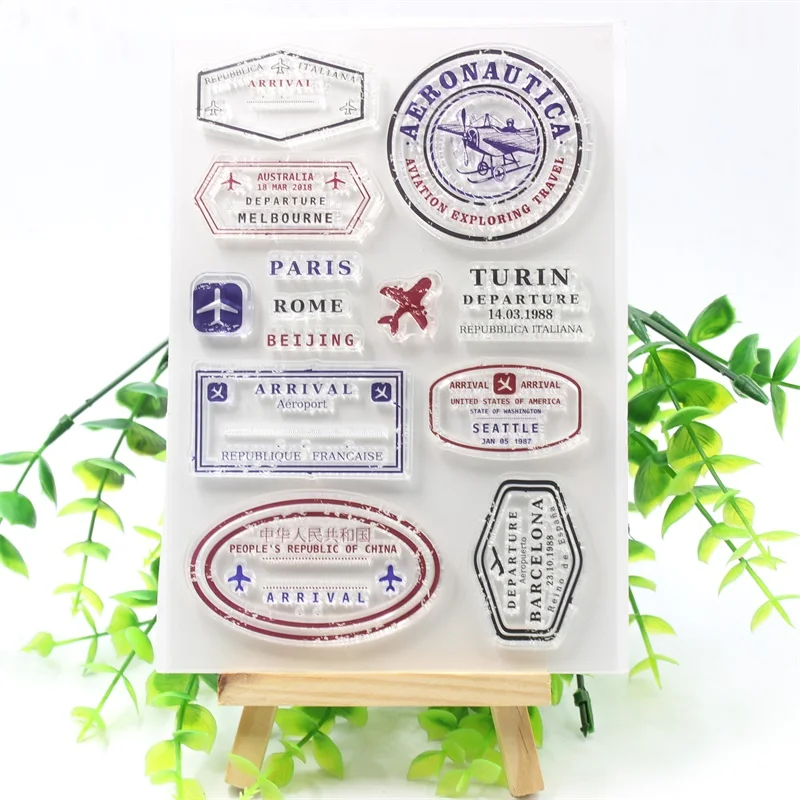 

VUAWRTG Vintage Postcard Transparent Clear Silicone Stamp for DIY scrapbooking/Card making