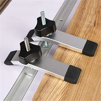 

new 1 Set Metal Quick Acting Hold Down Clamps Set Woodworking Clamps For Woodworking T-Track T-Slot Clamp Tools