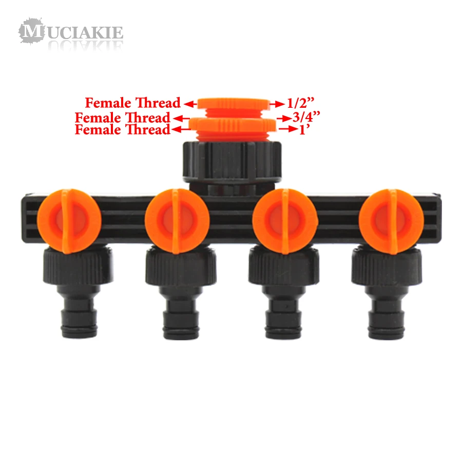 MUCIAKIE 4 видов садовых делитель воды 1/2 ''до 3/4'' до 1 ''разъем w/клапан для 8/11 4/7 мм шланг для полива и орошения Системы фитинг