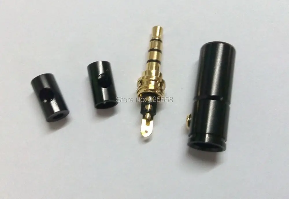 

2X Ranko 3.5mm 4 Pole Copper Male Repair Earphones Jack Plug Connector Audio Soldering