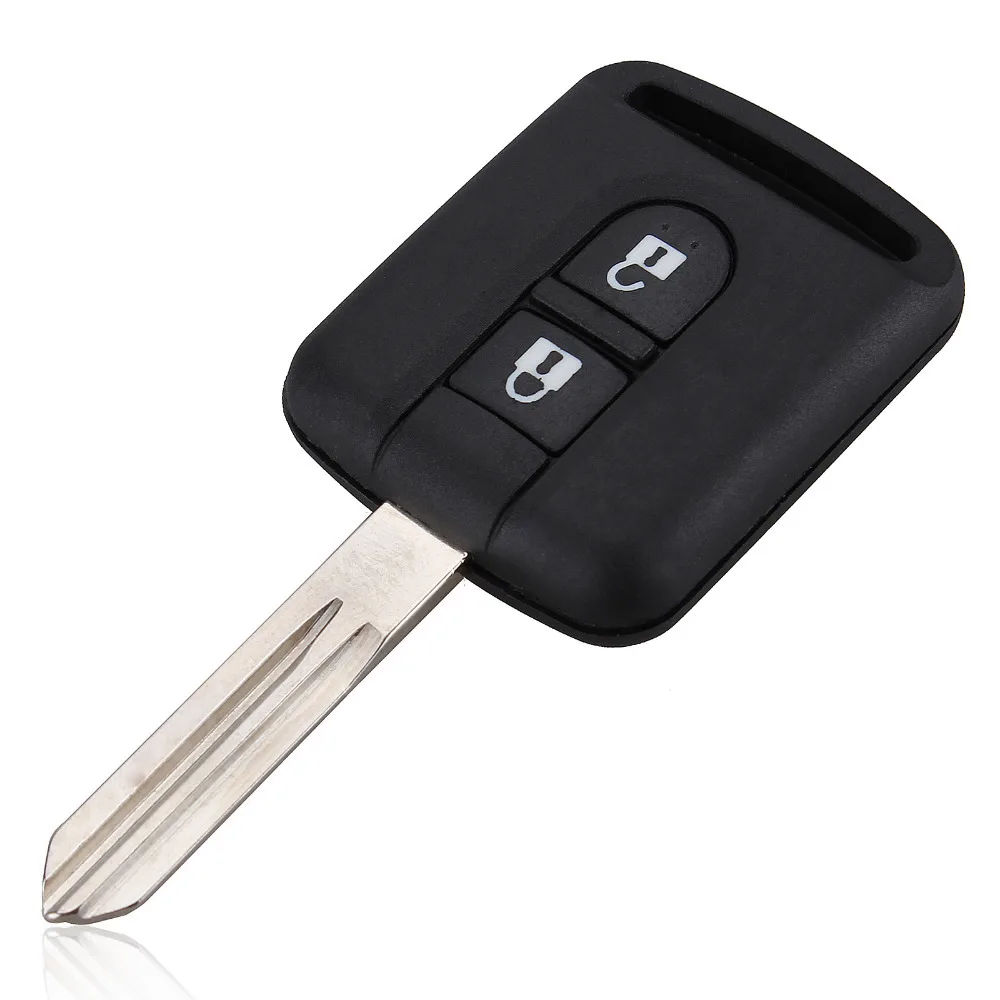 

2 Buttons Uncut Blade Remote Car Key Refit Cover Case Shell For Nissan Navara Micra Almera Auto Key Refit Replacement Case Shell