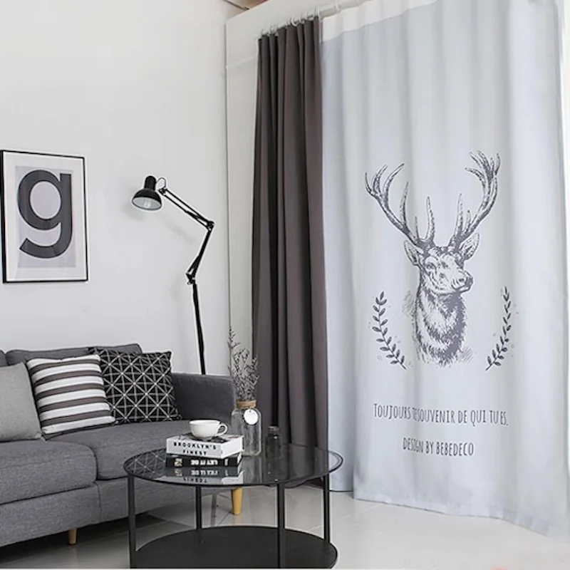Draw Grommet Drapery Drape Curtain for Nursery Kids Children Room Window Dressing 145cm x 180cm 220cm 240cm 270cm Reindeer Gray Draw Grommet Drapery Drape Curtain for Nursery Kids Children Room Window Dressing 145cm x 180cm 220cm 240cm 270cm Reindeer Gray