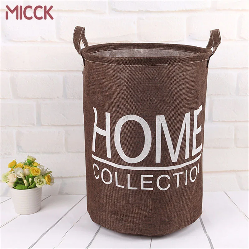 

MICCK Fashion Home Laundry Basket Folding Large Kid Toys Sundries Clothing Organizer Dirty Laundry For Bathroom Storage