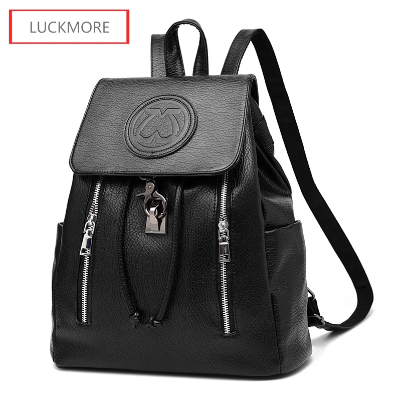 2016 Fashion Design PU Leather Women Backpack Casual School Bags For Teenagers Girls High Quality Female Travel Back Packs
