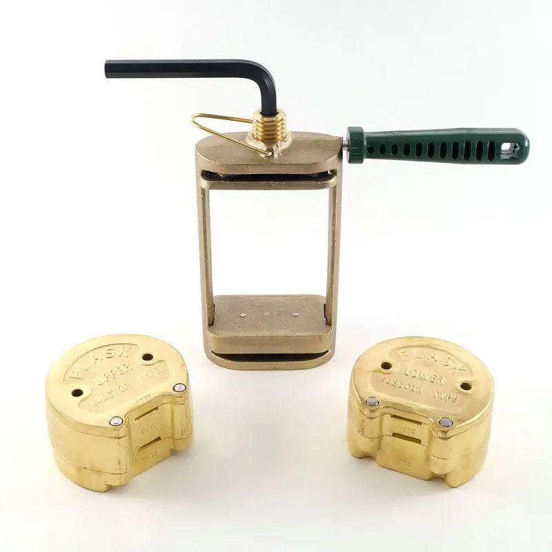 DENTAL LABORATORY LAB SPRING PRESS COMPRESS WITH TWO FLASK BRONZE (1)