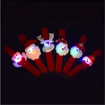 

2 Pcs Luminous Plush Bracelet Flash Hand Ring Light Up Toys Christmas Toys for Children Christmas Gift