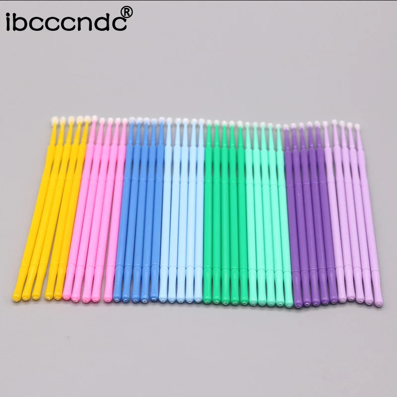 100 шт./упак. одноразовые кисти для макияжа тампон Microbrushes наращивания ресниц