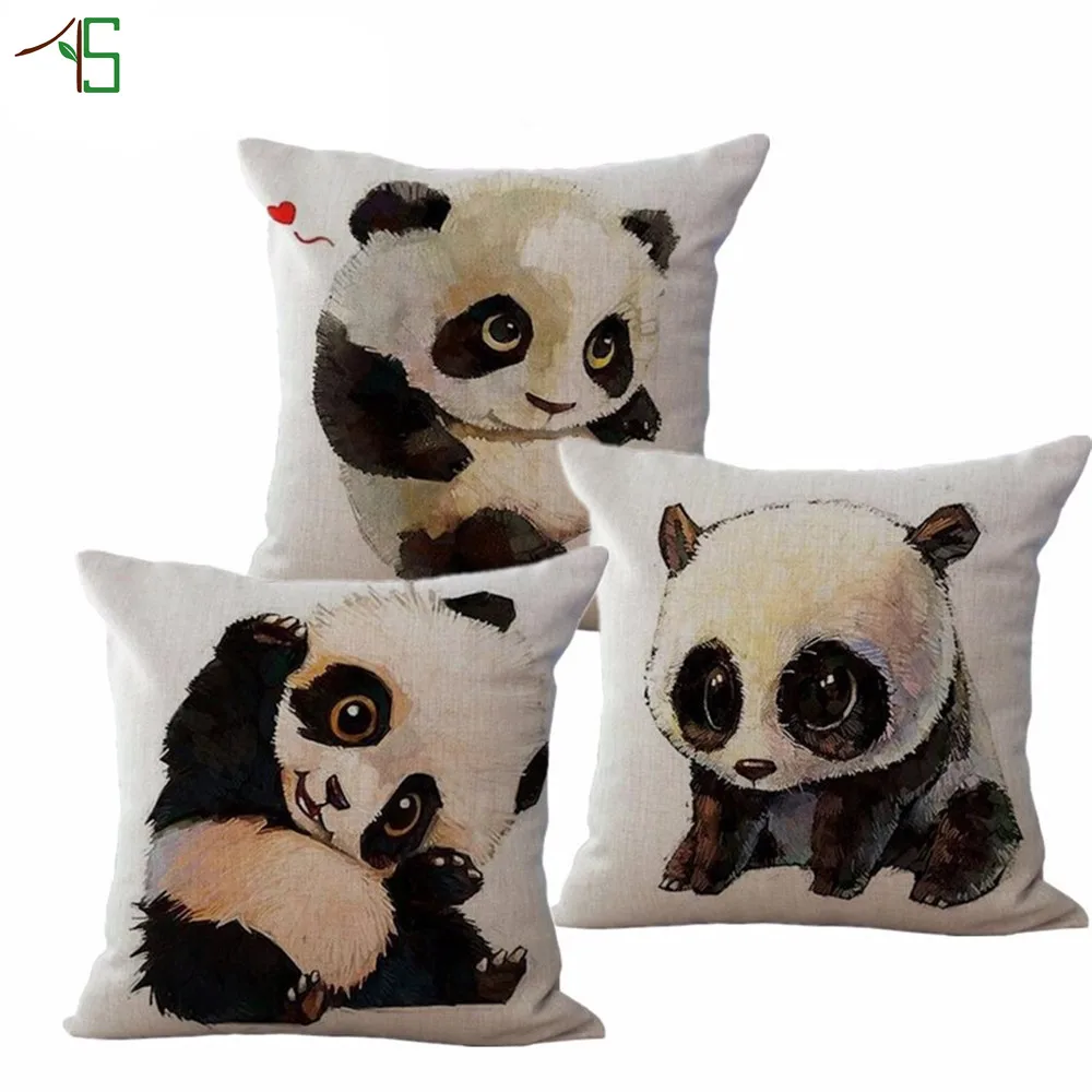 New Arrival Cute Animal Printed Cushion Cover for Sofa Home Decoration