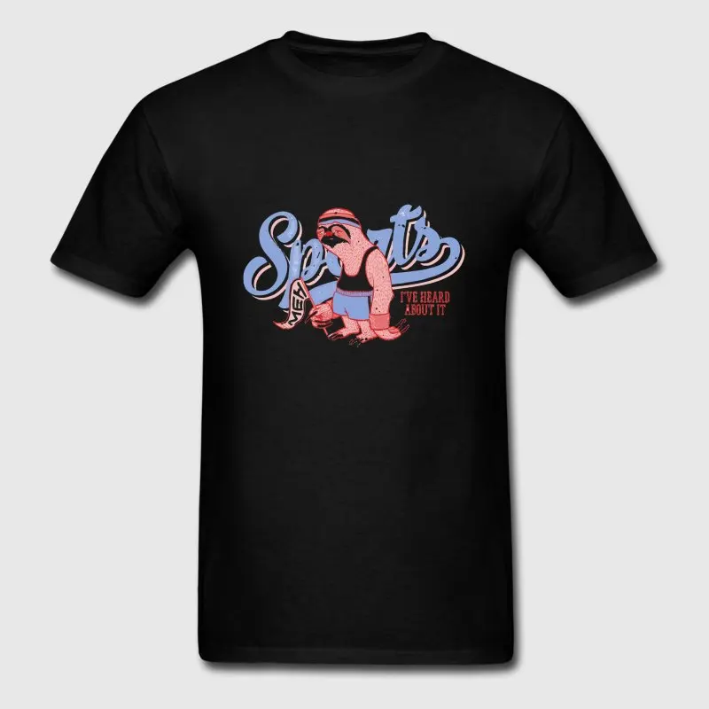 Забавные Для мужчин футболка наряд Sporter Футболка короткий рукав Pop Top Tee Camisetas Hombre
