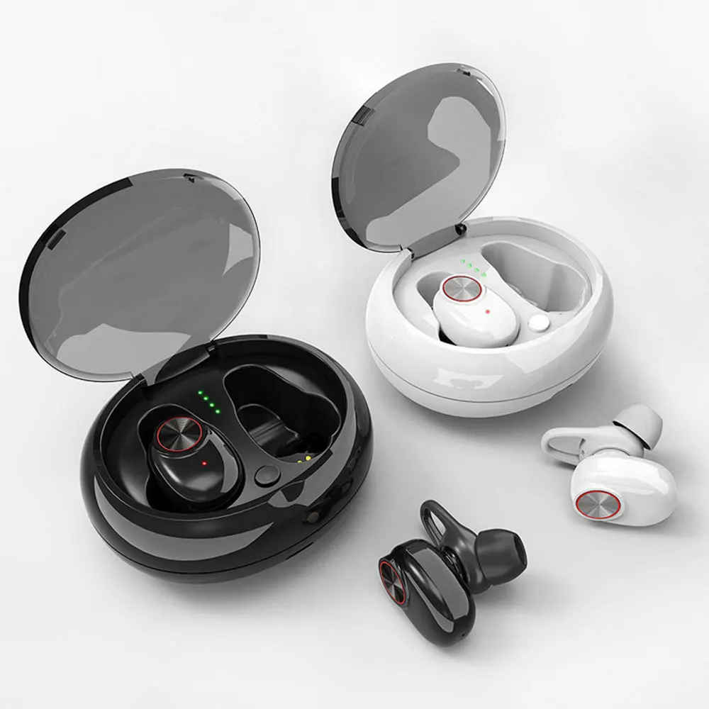 

V5 TWS Mini Earphone Wireless Bluetooth 5.0 Waterproof Sports in-ear Earbuds Stereo Long Standby Headset with Mic charging box