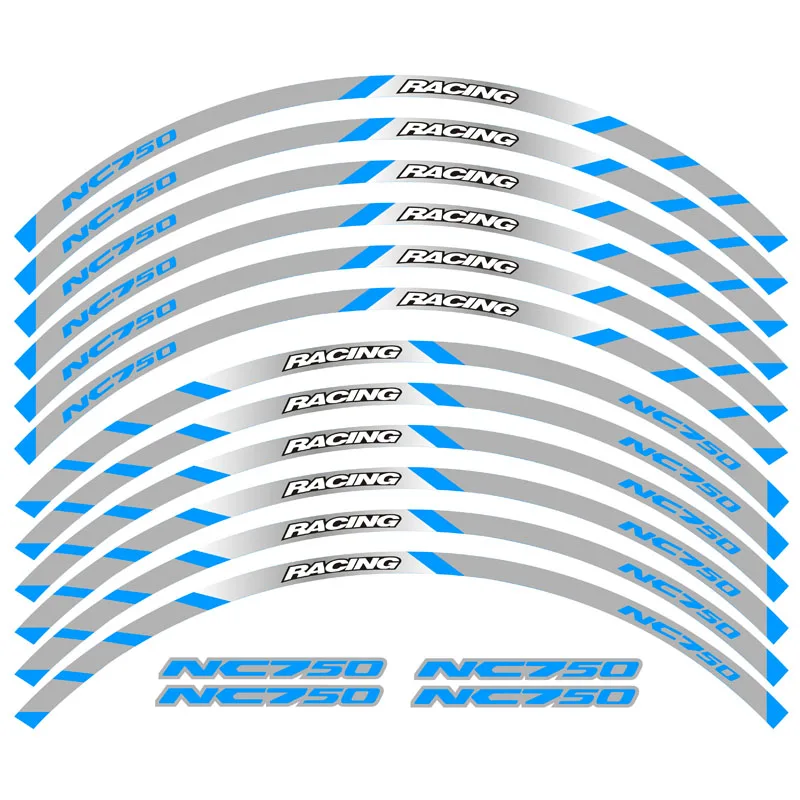 Новинка, высокое качество, 12 шт., подходит для колес мотоцикла, стикер, полоса, светоотражающий обод для Honda NC750S NC750X NC750